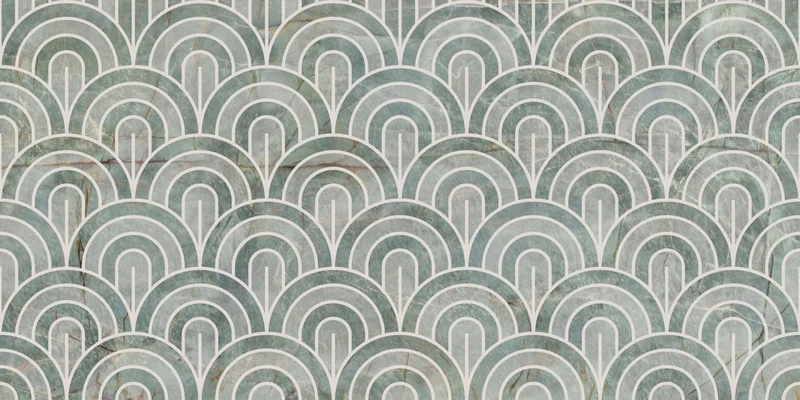 Декоративный элемент Ariana Nobile Dec Ventagli Emerald Green Lux PF60006836 60x120 полированный