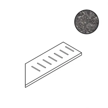 Спецэлемент Ariana Futura Ang. Griglia Dx Antracite PF60002942 15x60 противоскользящий