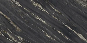 Керамогранит Ariostea Ultra Marmi Tropical Black Lucidato Shiny UM6L300674 150x300 полированный