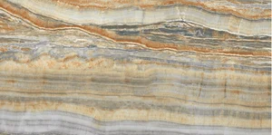 Керамогранит Ariostea Ultra Onici Grey Onyx Vein Cut Lucidato Shiny UO6L157557 75x150 полированный
