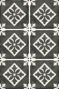 Декоративный элемент Equipe Art Nouveau Padua Black 24416 20x20 матовый