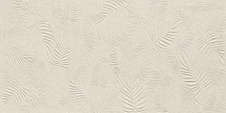 3D Wall Carve Leaf Ivory A579
