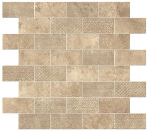 Мозаика Atlas Concorde Italy Aix Beige Minibrick Tumbled 9AKE 30,5x30,5 матовая