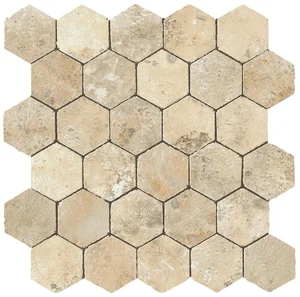 Мозаика Atlas Concorde Italy Aix Blanc Honeycomb Tumbled A0UA 30x31 матовая