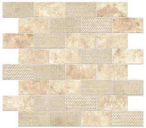 Мозаика Atlas Concorde Italy Aix Blanc Minibrick Tumbled 9AKB 30,5x30,5 матовая