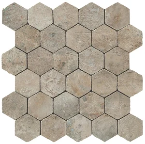 Мозаика Atlas Concorde Italy Aix Cendre Honeycomb Tumbled A0UC 30x31 матовая