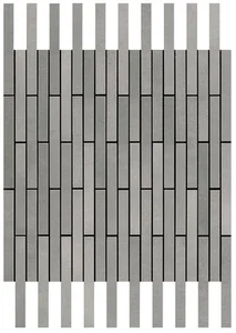 Мозаика Atlas Concorde Italy Blaze Aluminium Mosaico Twin A0UU 29,4x36,1 матовая