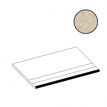 Ступень Atlas Concorde Italy Boost Stone Cream Bordo Piscina Angolare Sx A7X8 30x60 матовая