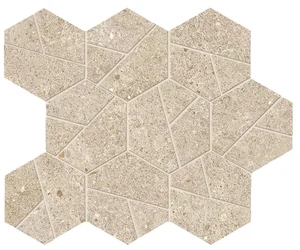 Мозаика Atlas Concorde Italy Boost Stone Cream Mosaico Hex A7CV 25x28,5 матовая