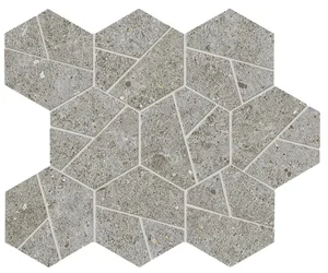 Мозаика Atlas Concorde Italy Boost Stone Grey Mosaico Hex A7CZ 25x28,5 матовая
