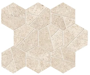 Мозаика Atlas Concorde Italy Boost Stone Ivory Mosaico Hex A7CU 25x28,5 матовая