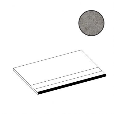 Ступень Atlas Concorde Italy Boost Stone Smoke Bordo Piscina Angolare Sx A7YC 30x60 матовая