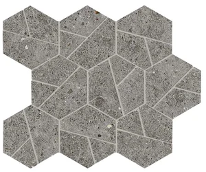 Мозаика Atlas Concorde Italy Boost Stone Smoke Mosaico Hex A7C0 25x28,5 матовая