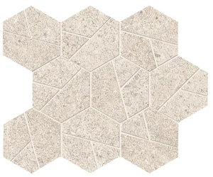 Мозаика Atlas Concorde Italy Boost Stone White Mosaico Hex A67I 25x28,5 матовая