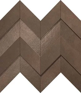 Декоративный элемент Atlas Concorde Italy Dwell Brown Leather Chevron 3D A1DO 30,8x35,1 матовый