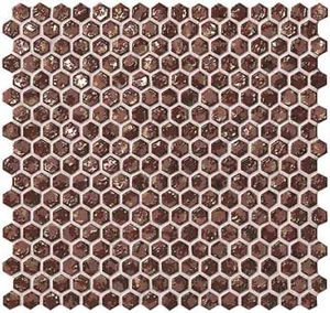 Мозаика Atlas Concorde Italy Dwell Rust Hexagon Gold 6DHR 28,5x30 глянцевая