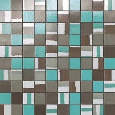 Мозаика Atlas Concorde Italy Dwell Turquoise Mosaico Mix 9DMT 30,5x30,5 глянцевая