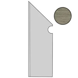 Спецэлемент Atlas Concorde Italy Etic Rovere Grigio Battiscopa Sag.SX ANCR 7,2x30 матовый