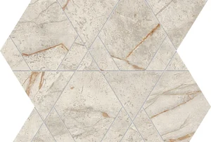 Декоративный элемент Atlas Concorde Italy Marvel Diva AYLW White Everest Mosaico Triangle Lapp Ret 28,9x33,4 лаппатированный