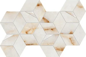 Керамогранит Atlas Concorde Italy Marvel Diva Ice Crystal Mosaico Hex Lapp. AYLP 23x40 лаппатированный