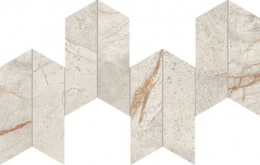 Керамогранит Atlas Concorde Italy Marvel Diva White Everest Mosaico Chevron Velvet AYD4 17,5x46 полированный