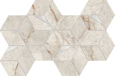 Керамогранит Atlas Concorde Italy Marvel Diva White Everest Mosaico Hex Lapp. AYLR 23x40 лаппатированный