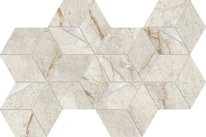 Керамогранит Atlas Concorde Italy Marvel Diva White Everest Mosaico Hex Lapp. AYLR 23x40 лаппатированный