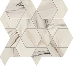 Мозаика Atlas Concorde Italy Marvel Bianco Fantastico HEX AOVY 25,4x29,6 полированная
