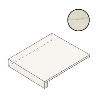 Ступень Atlas Concorde Italy Marvel Bianco Fantastico Scalino Ang. SX Lp 37,5 APAG 37,5x37,5 лаппатированная