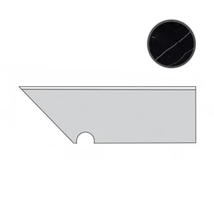 Спецэлемент Atlas Concorde Italy Marvel Black Atlantis Battiscopa Sag. SX AOWS 7,2x30 матовый