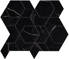 Мозаика Atlas Concorde Italy Marvel Black Atlantis HEX AOV1 25,4x29,6 полированная