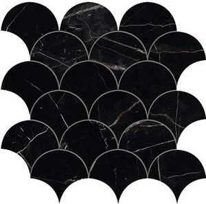 Мозаика Atlas Concorde Italy Marvel Fan Black Atlantis 9MFK 29x29,2 полированная