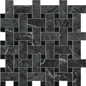 Мозаика Atlas Concorde Italy Marvel Grigio Intenso Basket Weave Matt AOVK 30,5x30,5 матовая