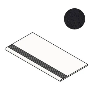 Бордюр Atlas Concorde Italy Marvel Gems Terrazzo Black Gradino Matt AUDF 30x60 матовый