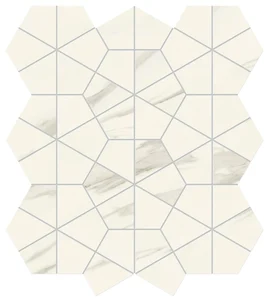 Мозаика Atlas Concorde Italy Marvel Meraviglia Calacatta Meraviglia Hexagon Lapp AJQY 40,3x46,6 лаппатированная