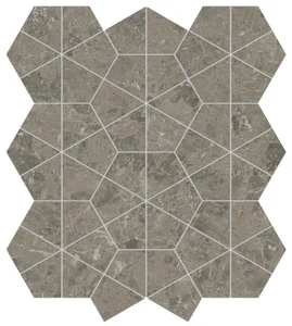 Мозаика Atlas Concorde Italy Marvel Meraviglia Grigio Elegante Hexagon Lapp AJQ1 40,3x46,6 лаппатированная