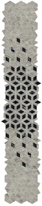 Декоративный элемент Atlas Concorde Italy Marvel Meraviglia Silver Majestic Diamond Lapp AJQ7 46,6x284,6 лаппатированный