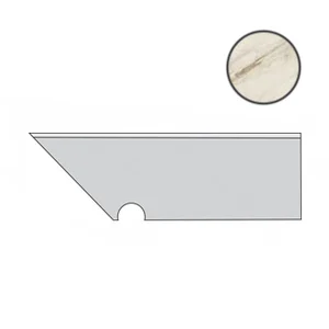 Бордюр Atlas Concorde Italy Marvel Cremo Delicato Battiscopa Sag. SX ADX3 7,2x30 матовый