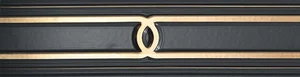 Бордюр Atlas Concorde Italy Marvel Gold Black LVGB 7,8x30,5 глянцевый