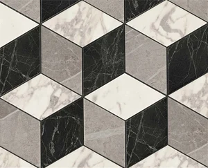 Декоративный элемент Atlas Concorde Italy Marvel Mosaico Esagono Multicolor Cold ADVQ 30x35 лаппатированный