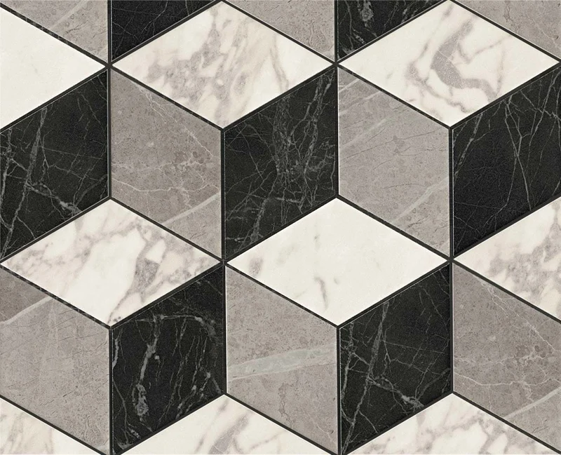 Декоративный элемент Atlas Concorde Italy Marvel Mosaico Esagono Multicolor Cold ADVQ 30x35 лаппатированный