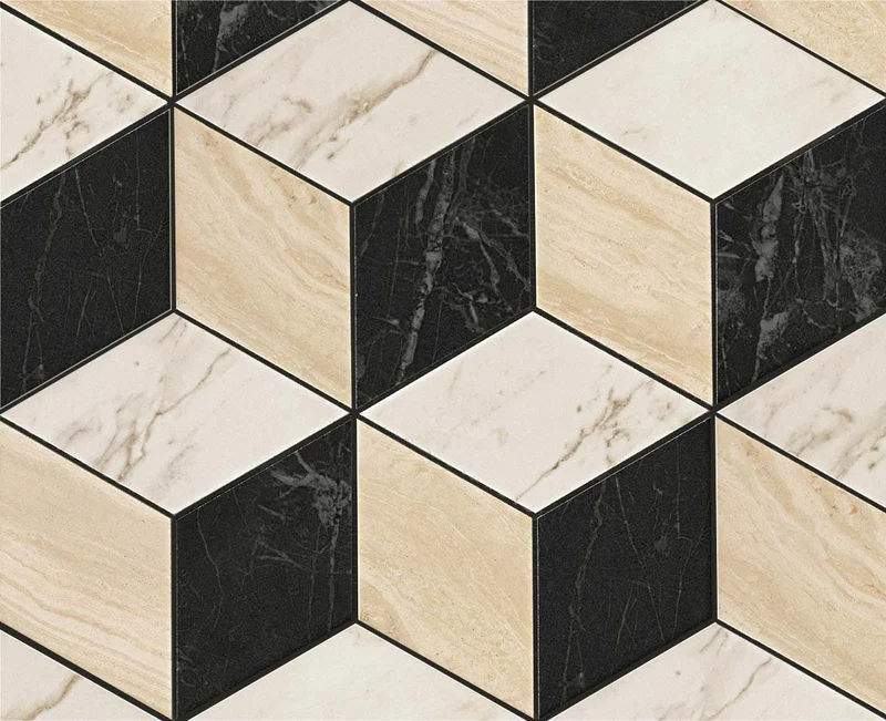 Декоративный элемент Atlas Concorde Italy Marvel Mosaico Esagono Multicolor Warm ADVR 30x35 лаппатированный