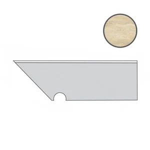 Бордюр Atlas Concorde Italy Marvel Travertino Alabastrino Battiscopa Sag. SX ADX1 7,2x30 матовый