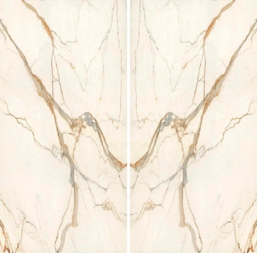Керамогранит Atlas Concorde Italy Marvel Shine Calacatta Imperiale Bookmatch Silk AJK1 160x320 сатинированный