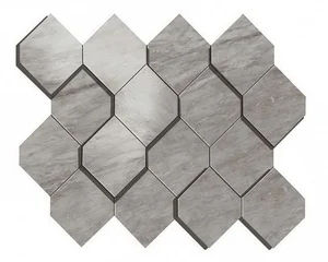 Мозаика Atlas Concorde Italy Marvel Bardiglio Grey Mosaico Esagono 3D AS39 28,2x35,3 матовая