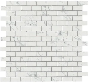Мозаика Atlas Concorde Italy Marvel Carrara P. Mosaico Lapp. Burattato AS34 29,8x29,8 лаппатированная