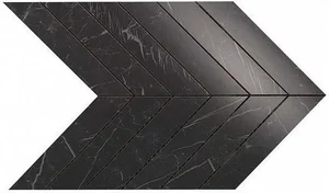 Мозаика Atlas Concorde Italy Marvel Nero Marquina Chevron Wall 9SCN 25x30,5 матовая
