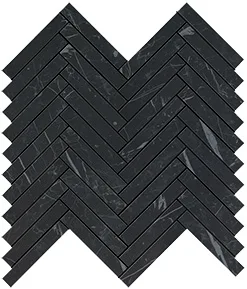 Marvel Nero Marquina Herringbone Wall 9SHN