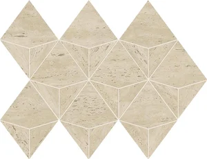 Мозаика Atlas Concorde Italy Marvel Travertine Pearl Mosaico Origami AF9L 28x41 матовая