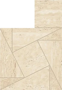 Мозаика Atlas Concorde Italy Marvel Travertine Sand Mosaico Tessellation AF9H 22x26 матовая